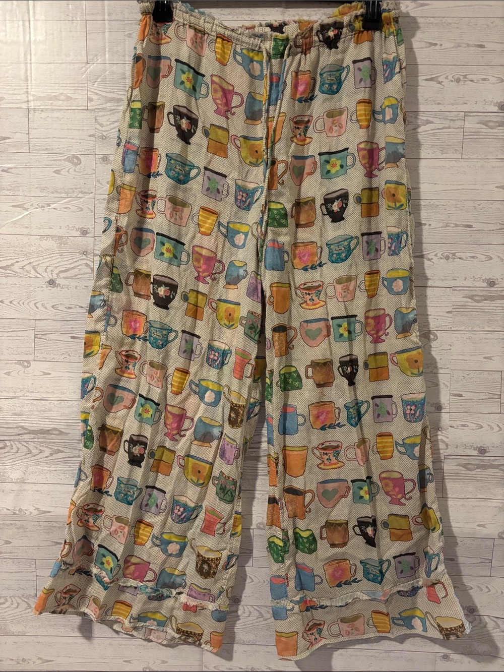 Natural Life Dreamy Cotton Pajama Set 100% cotton Coffee Cups Mugs size large - Picture 4 of 7